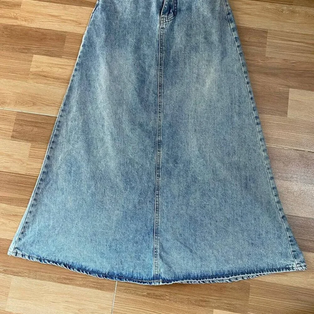 Blue Denim Skirts - Picture 2 of 3